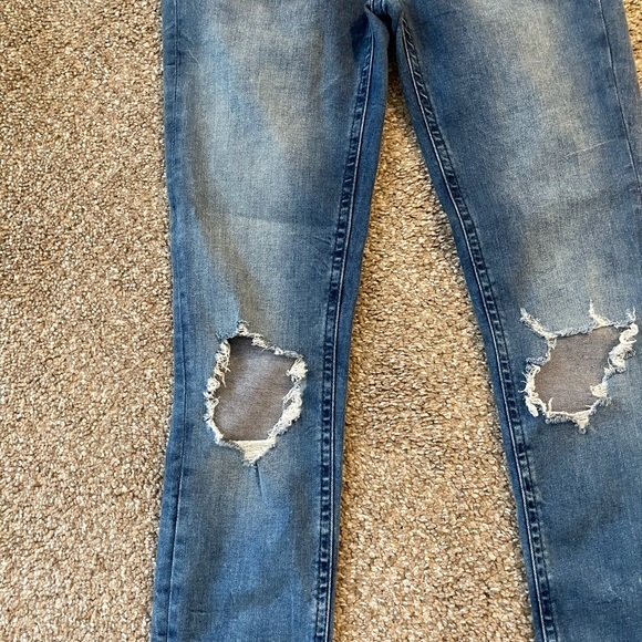 Free People ripped kness high rise skinny jeans 27 - Picture 5 of 11